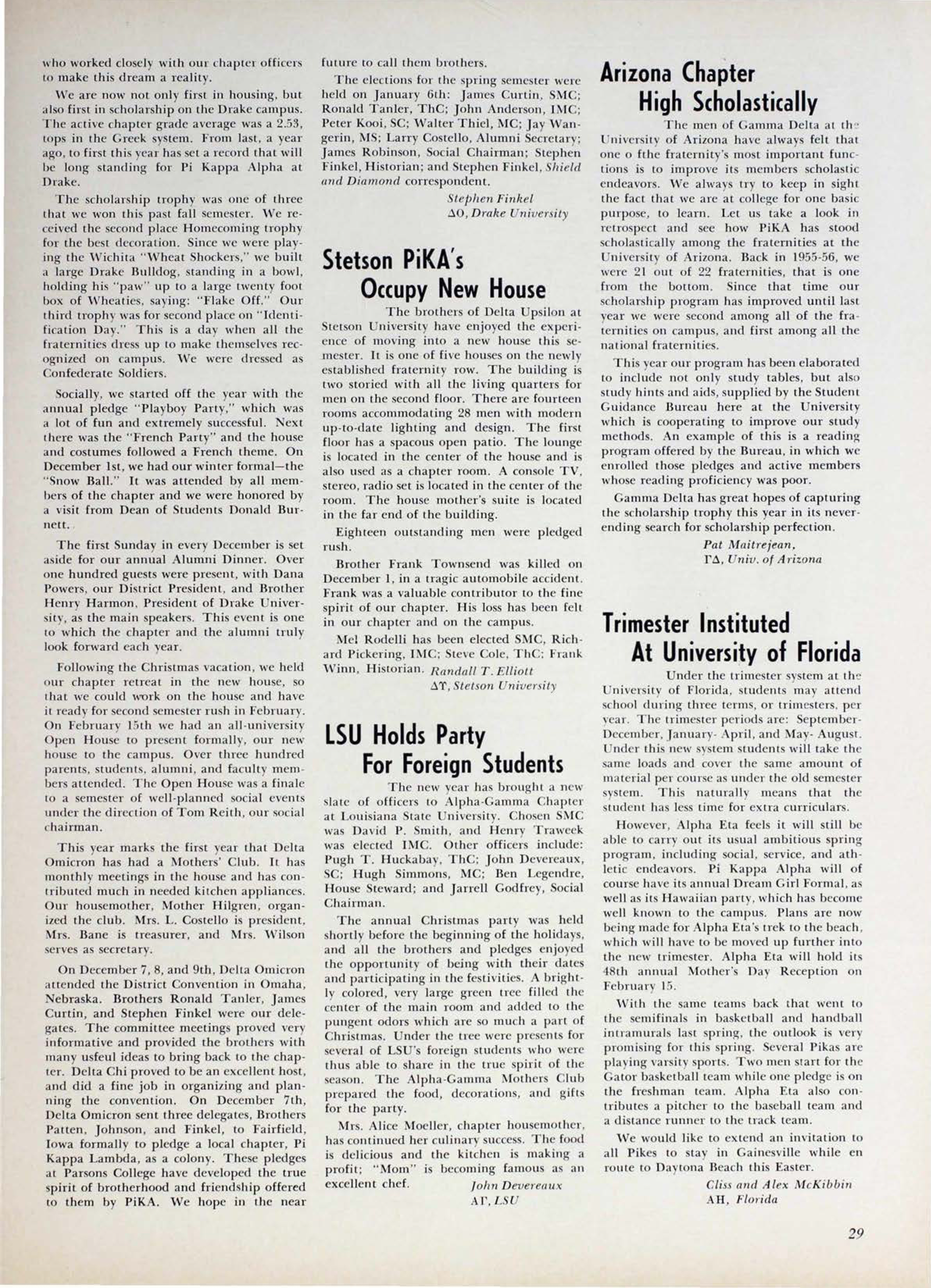 Trimester Instituted At University Of Florida